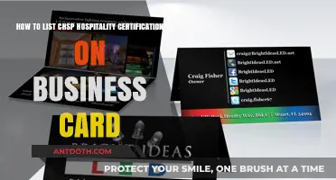 Showcase Your CHSP Certification: Business Card Listing Tips for Hospitality Pros