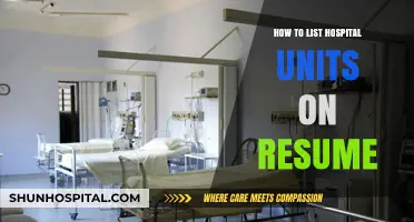 Highlighting Hospital Units in Your Resume