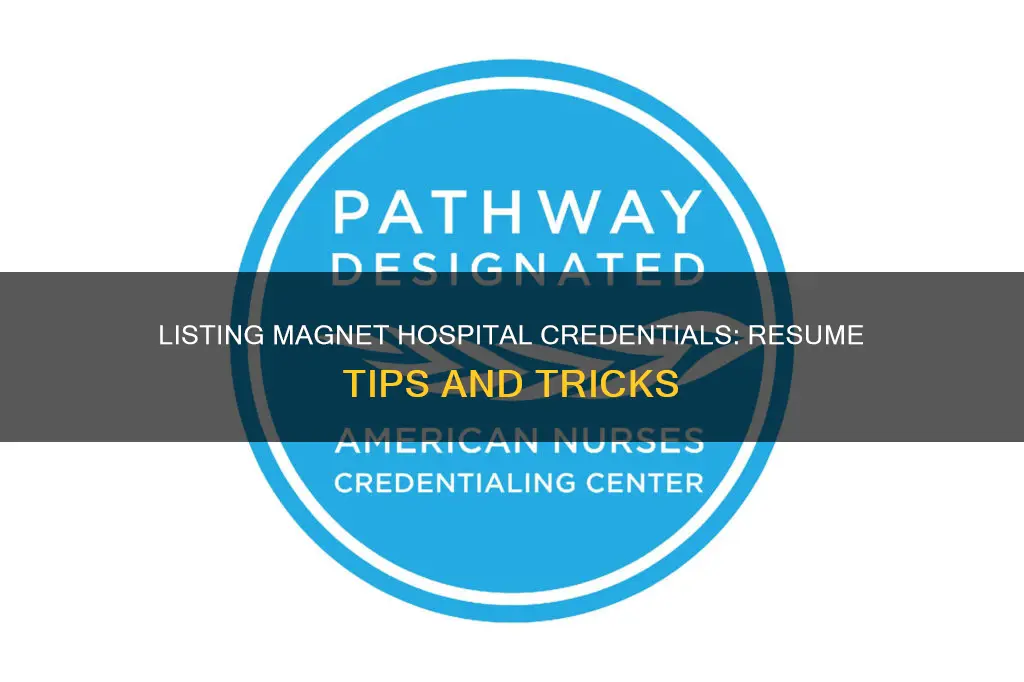 how to list magnet hospital on resume