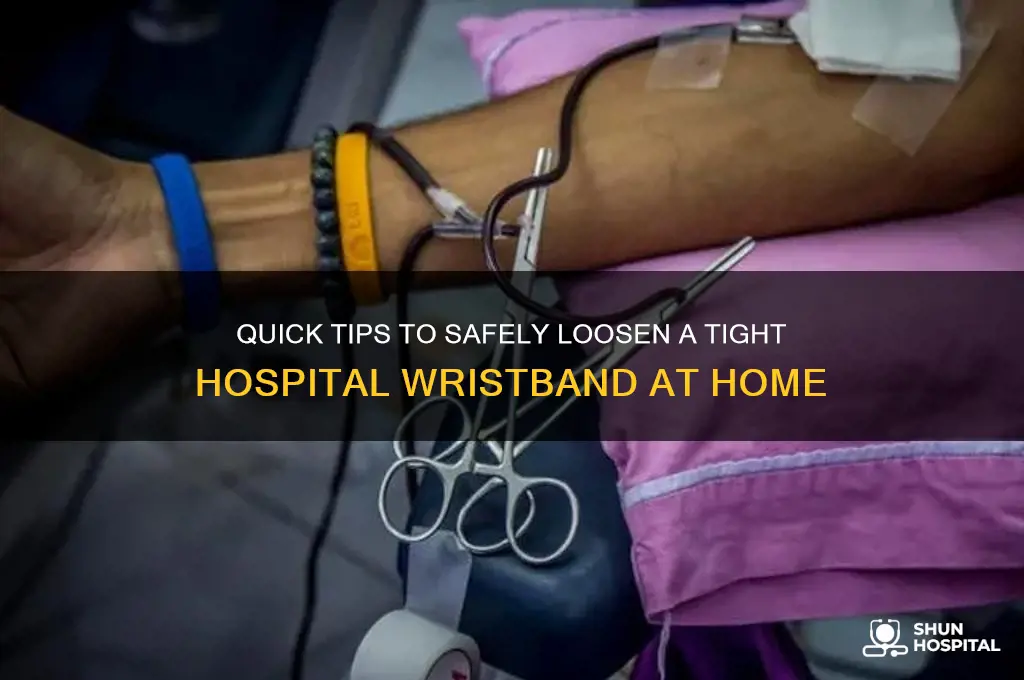 how to loosen hospital band