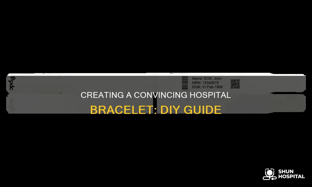 how to make a fake hospital bracelet