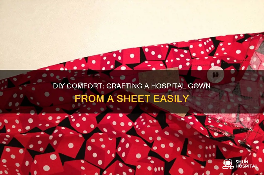 how to make a hospital gown out of a sheet