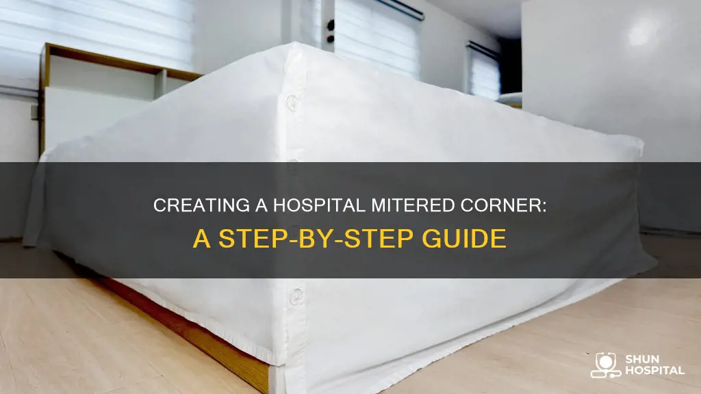 how to make a hospital mitered corner