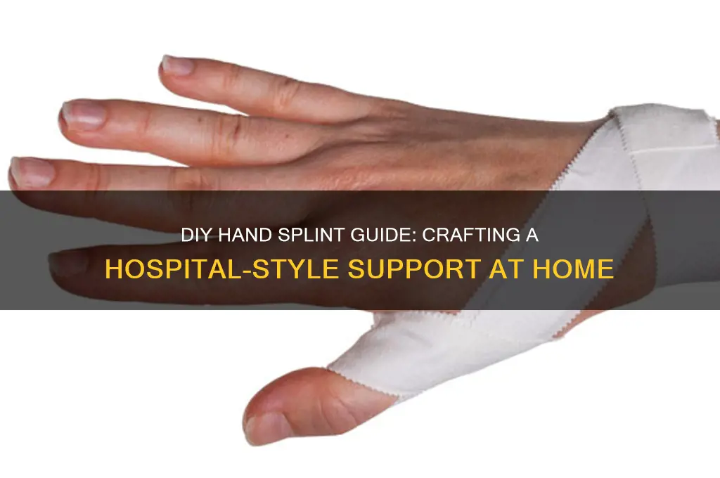 how to make a hospital splint for your hand