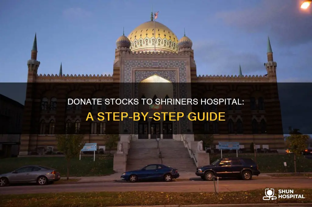 how to make a stock donation to shriners hospital