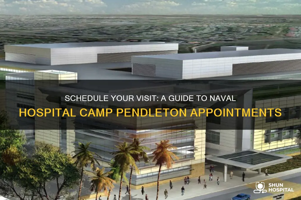 how to make an appointment at naval hospital camp pendleton