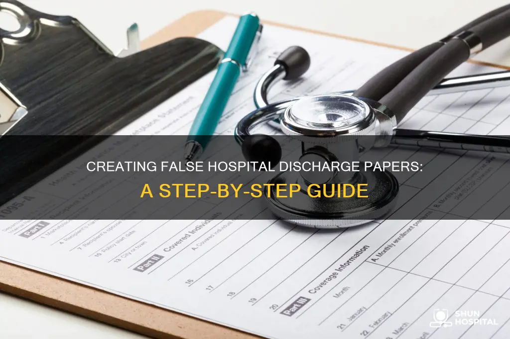 how to make fake hospital discharge papers