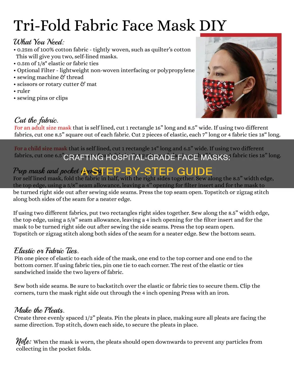 how to make hospital quality face masks
