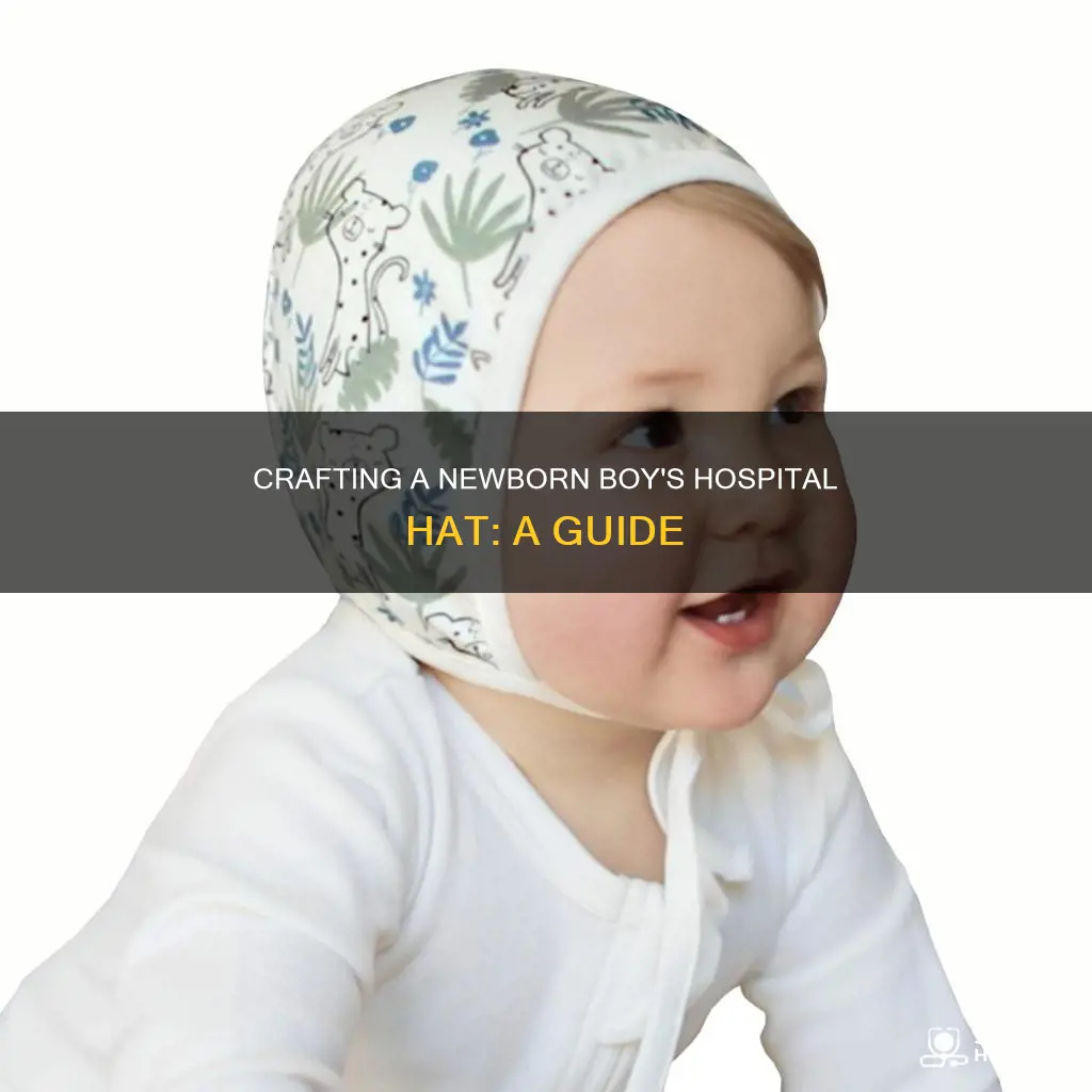 how to make newborn boy hospital hat