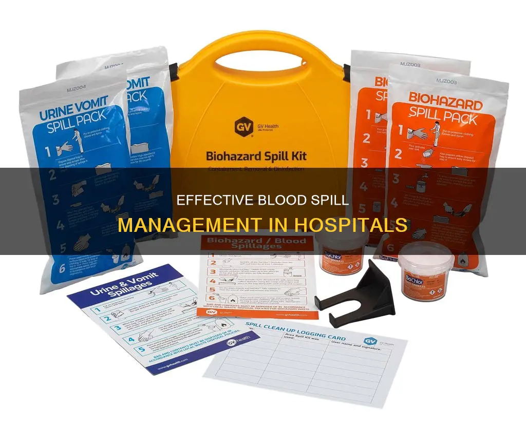 how to manage blood spill in hospital
