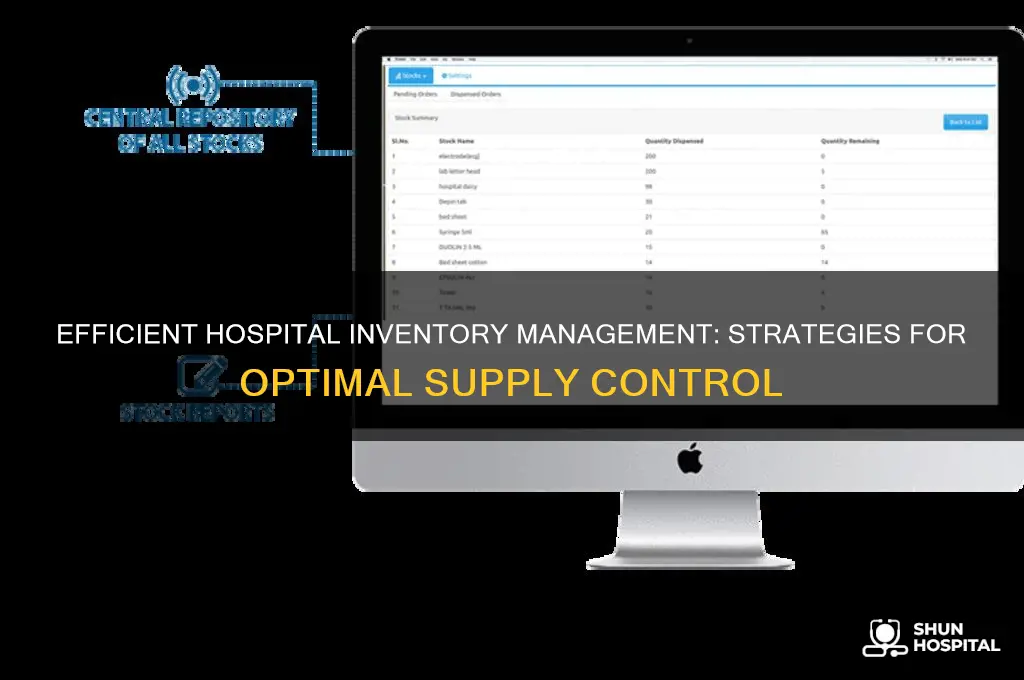 how to manage hospital inventory