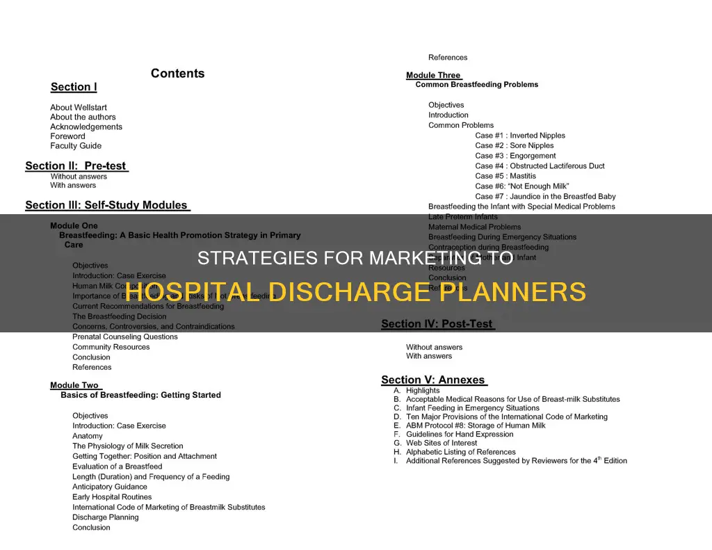 how to market to hospital discharge planners