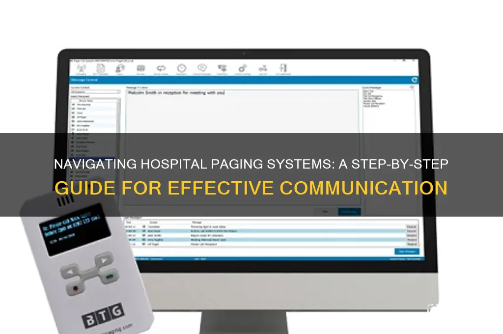 how to page in hospital