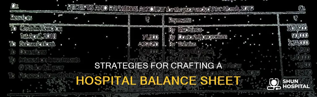 how to prepare a hospital balance sheet