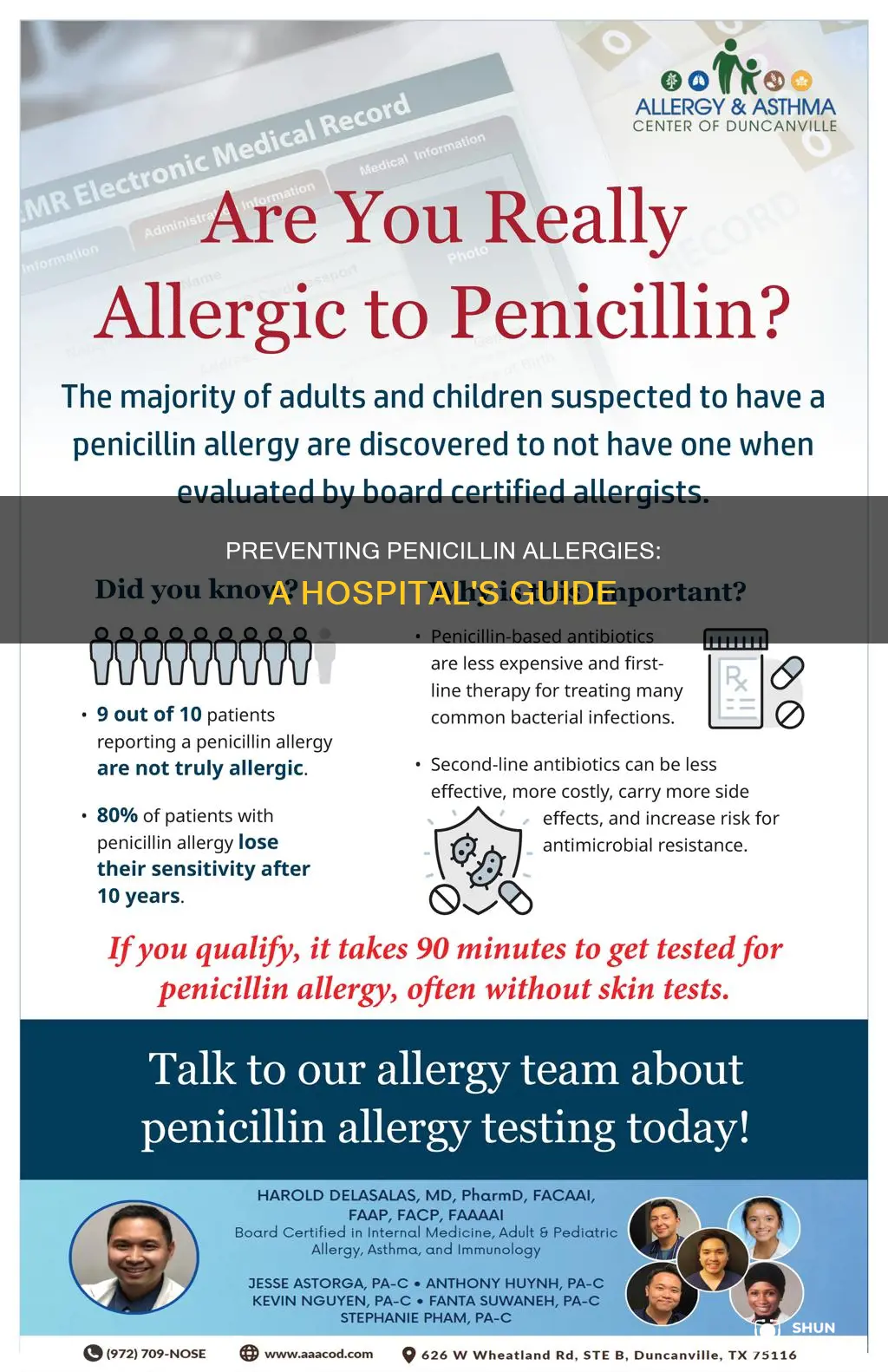 how to prevent penicillin allergy in hospital