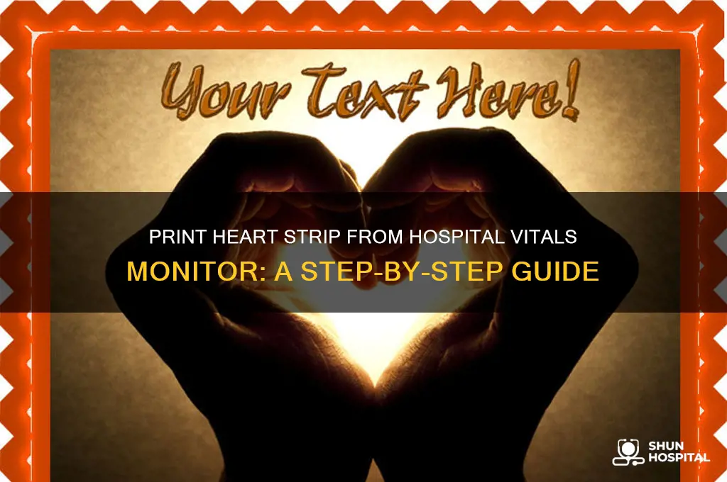 how to print heart strip page off vitals monitor hospital