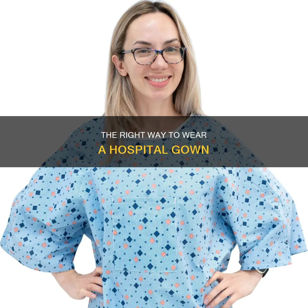 how to put a hospital gown on