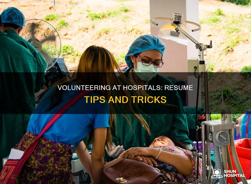 how to put hospital volunteering on resume