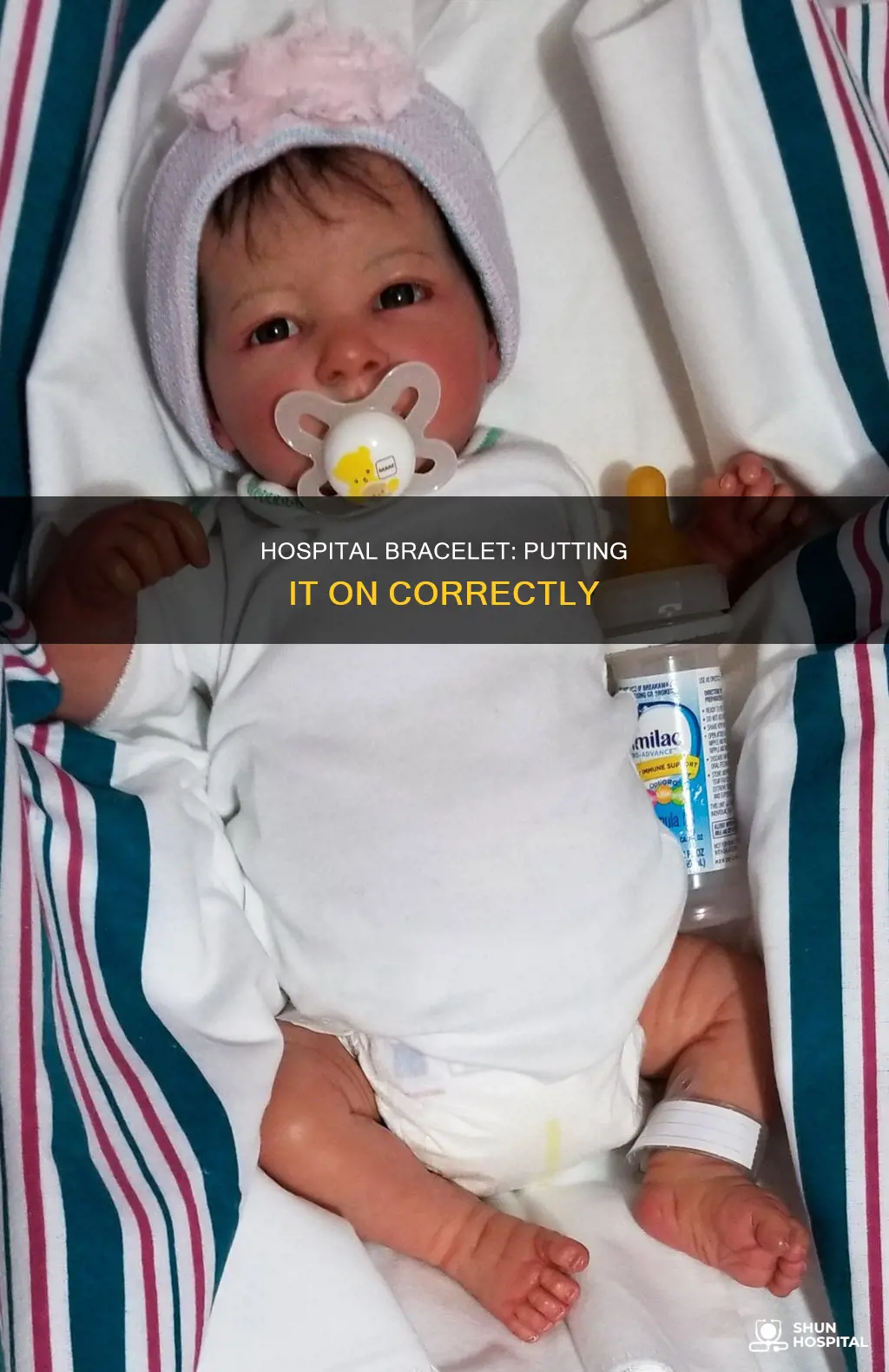how to put on a hospital bracelet