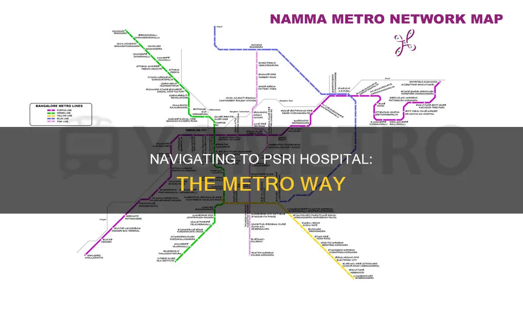 how to reach psri hospital by metro