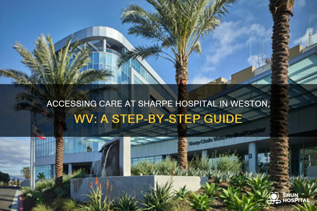 how to receive services at sharpe hospital in weston wv