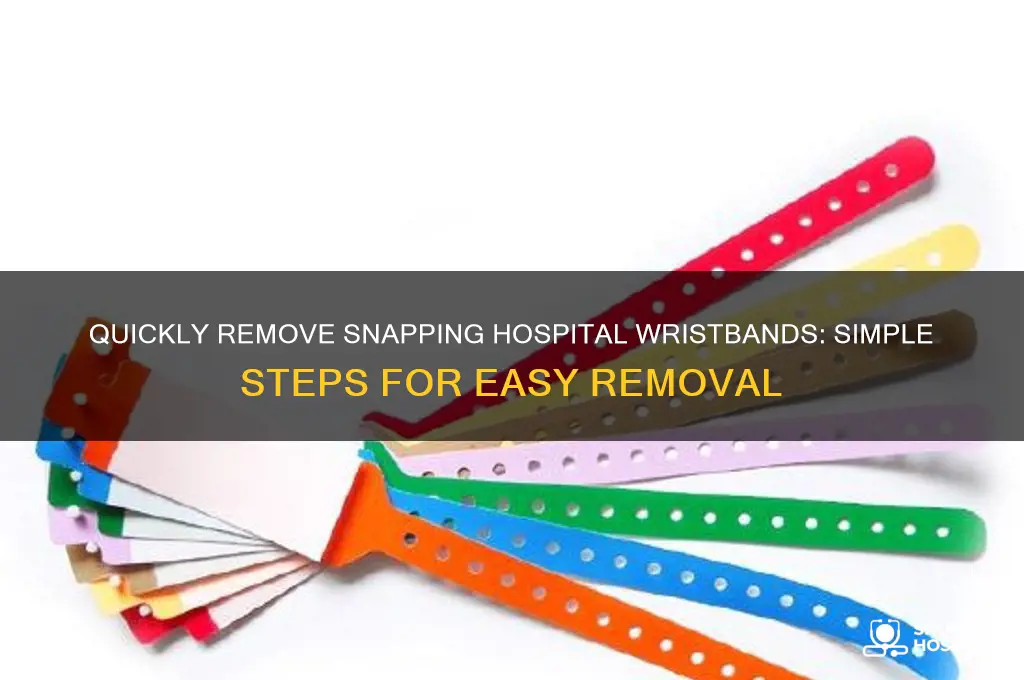 how to remove a hospital wrist band that snaps on