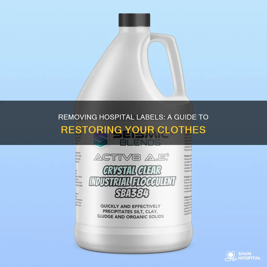 how to remove hospital labels from clothes
