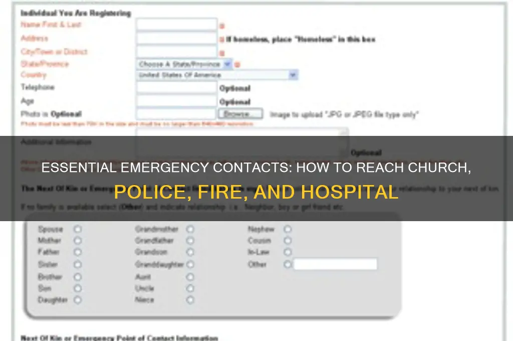 how to said church police station fire department hospital