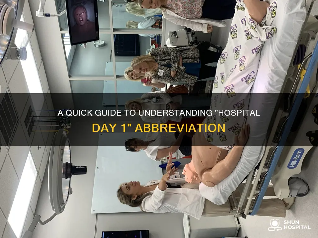 how to say hospital day 1 abbreviation