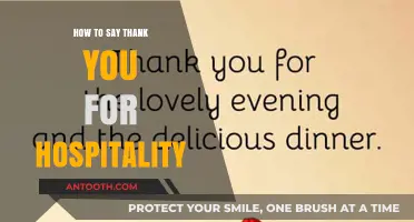 Expressing Gratitude: Thank You for Your Hospitality