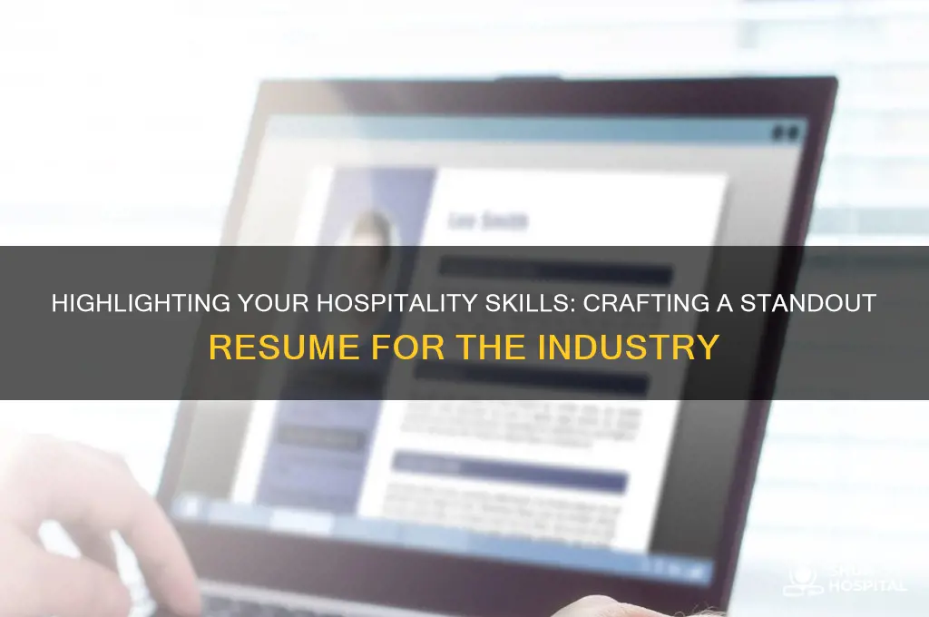 how to say you have hospitality in a resume