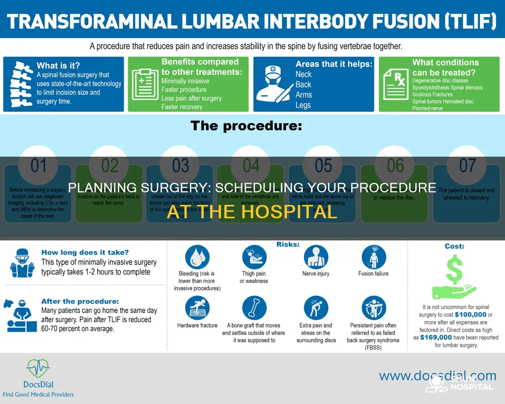 how to schedule a surgery at hospital
