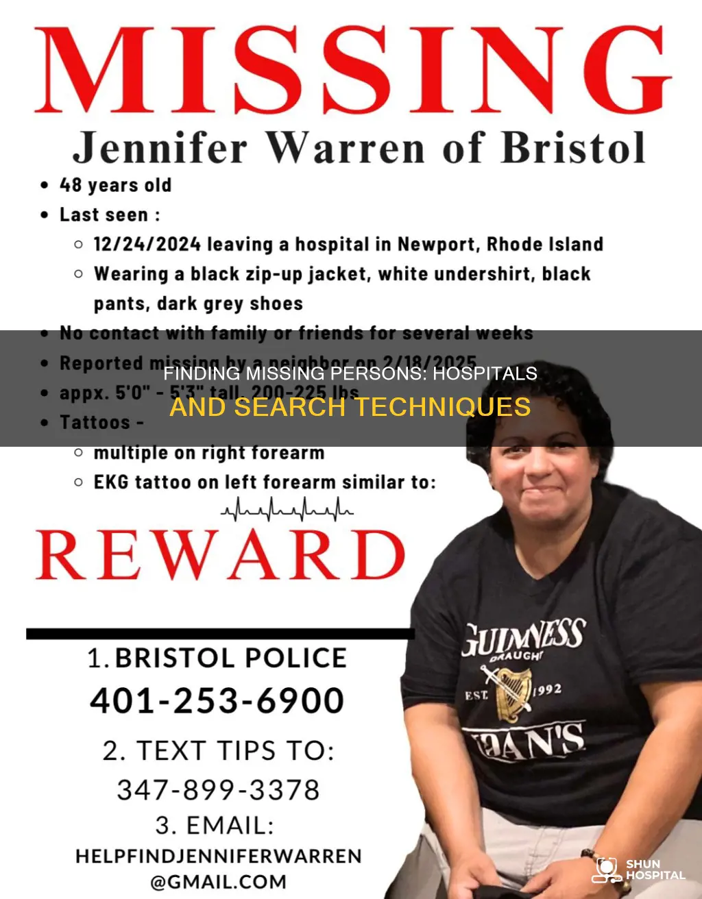 how to search hospitals for missing persons