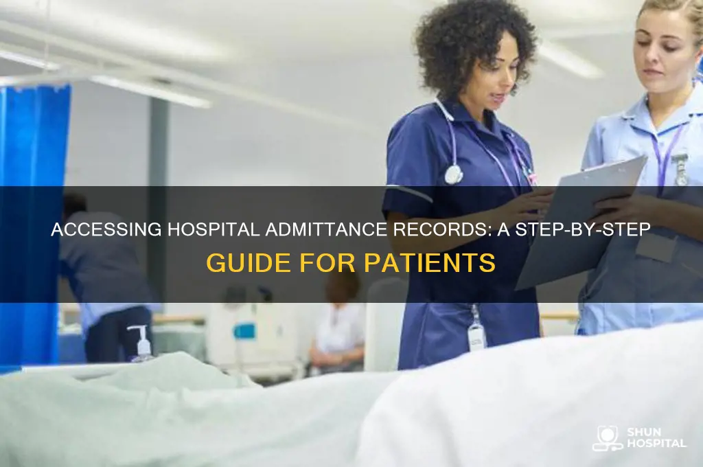 how to see hospital admittance