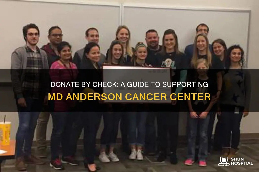 how to send check donation to md anderson cancer hospital
