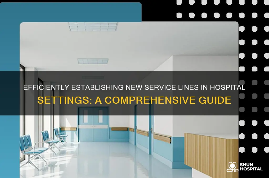 how to set up new service lines for hospitals