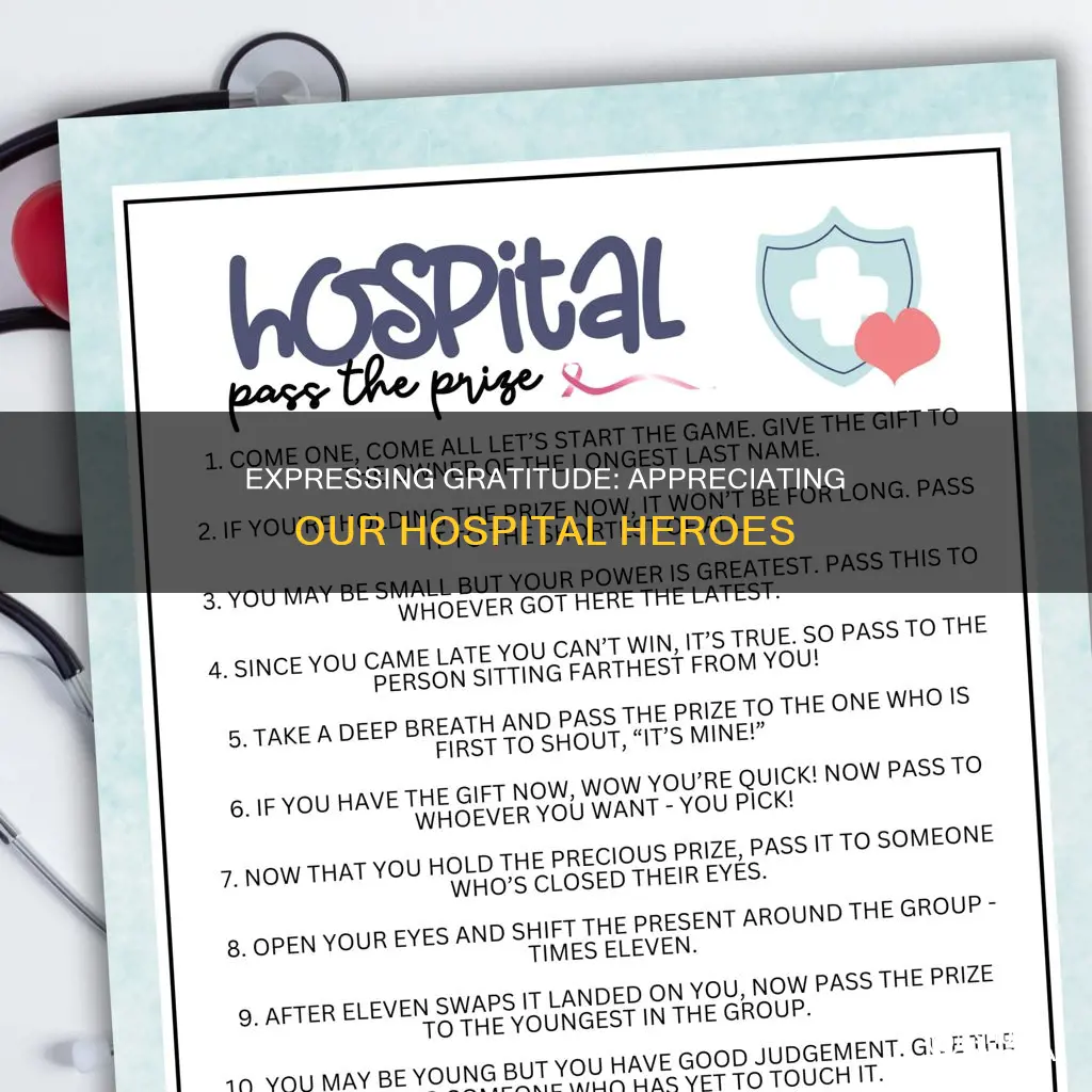 how to show appreciation for hospital staff
