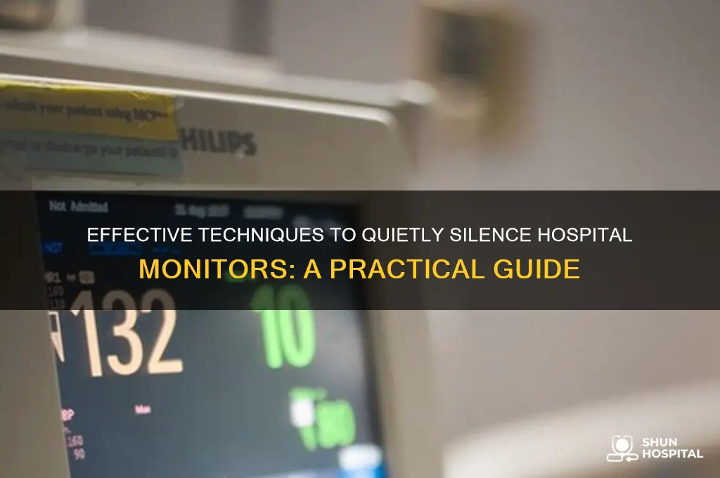 how to silence hospital monitor