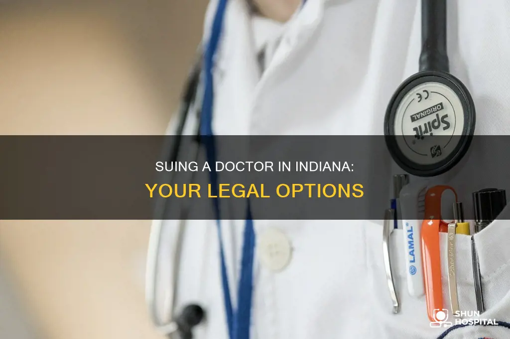 how to sue a doctor hospital indiana
