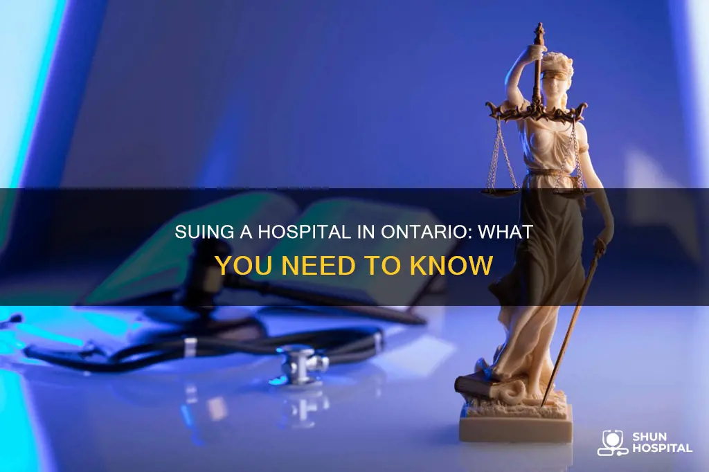 how to sue a hospital in ontario