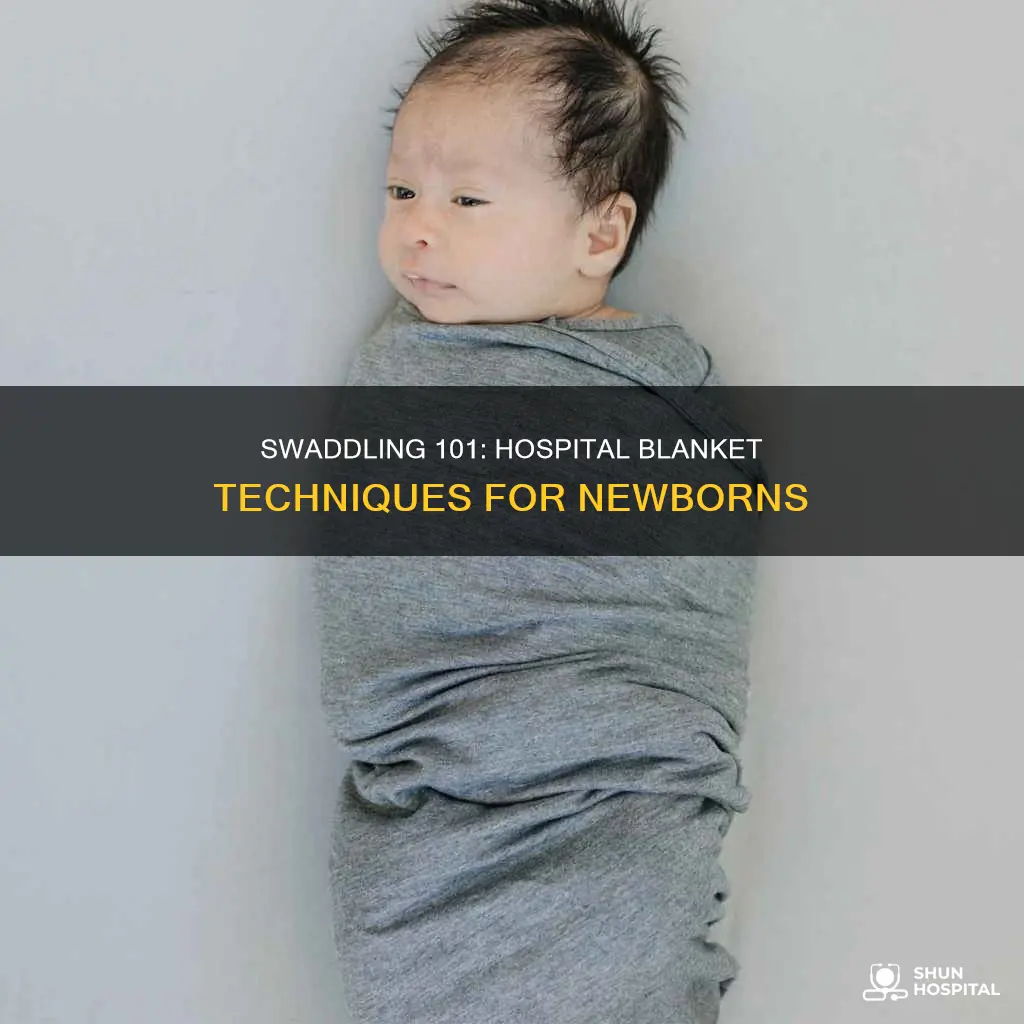 how to swaddle with a hospital blanket