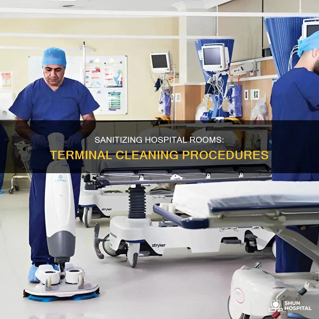 how to terminal clean a hospital room