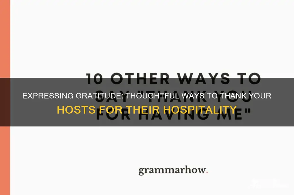 how to thank for hospitality