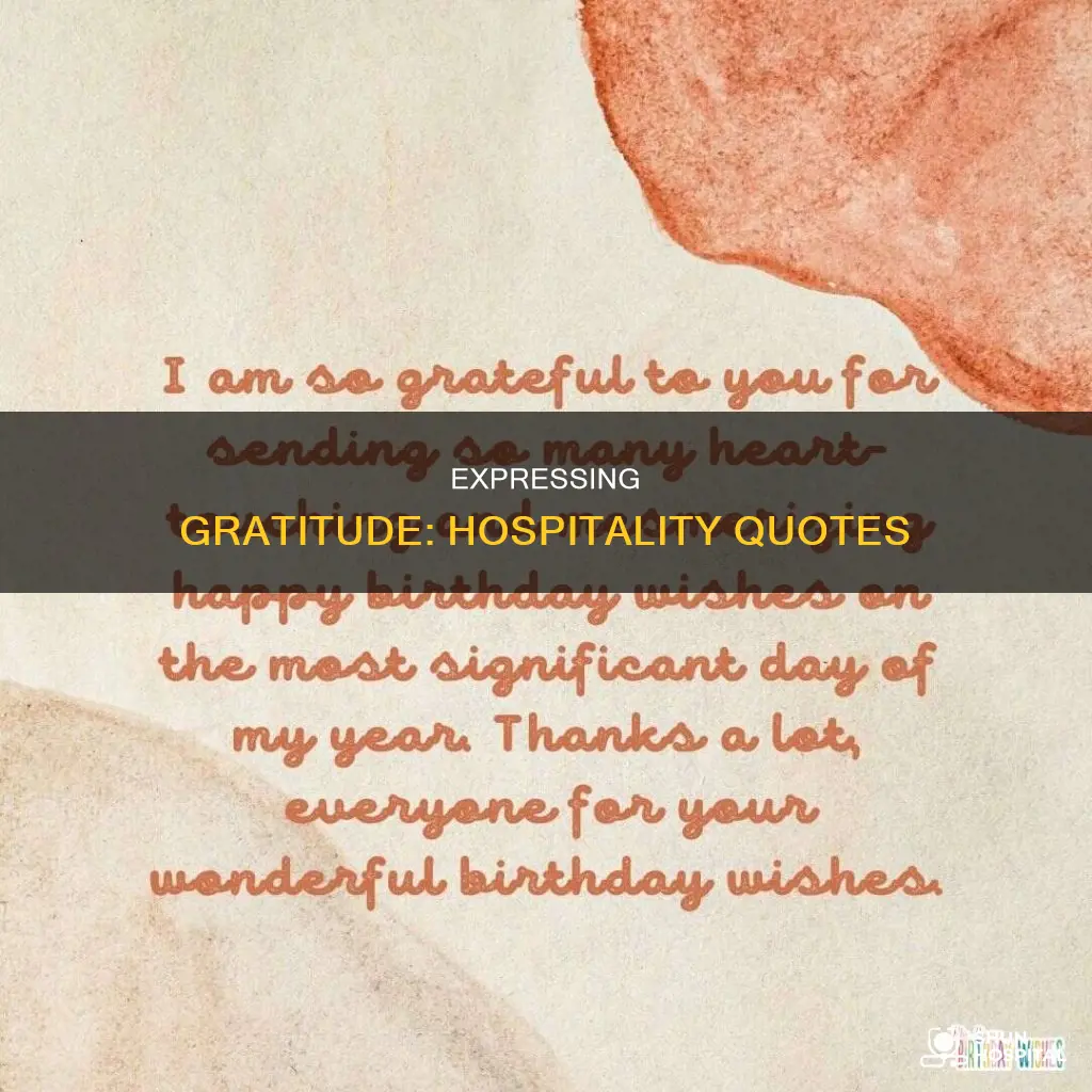 how to thank someone for hospitality quotes