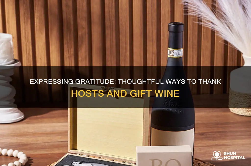 how to thank someone for their hospitality and leave wine