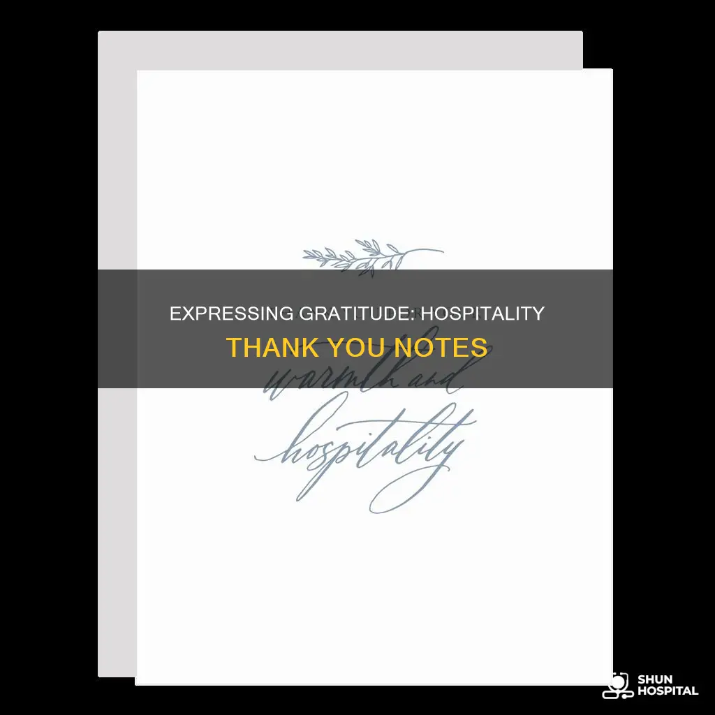 how to thank someone for their hospitality