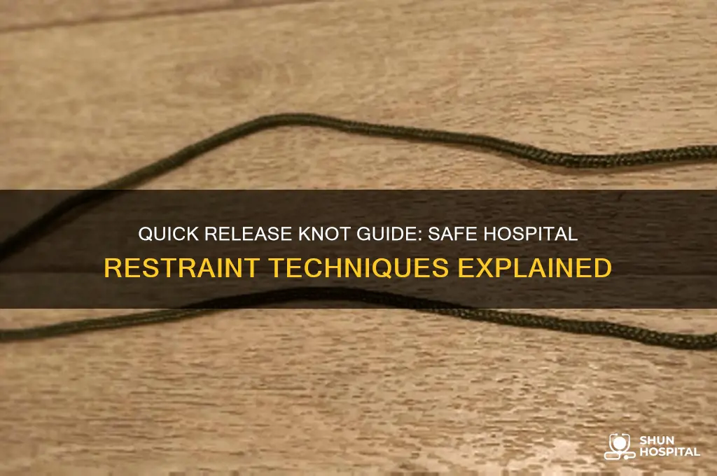 how to tie a quick release knot for hospital restraints