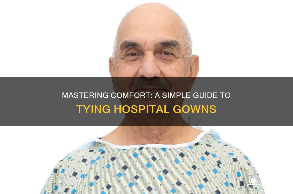 how to tie hospital gown
