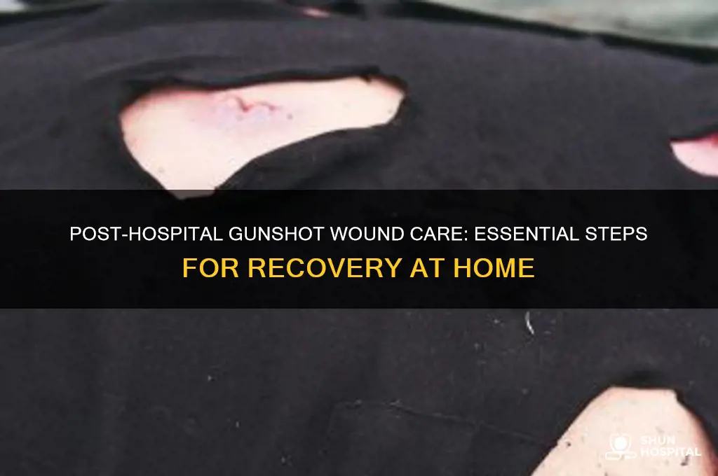 how to treat a gunshot wound after the hospital