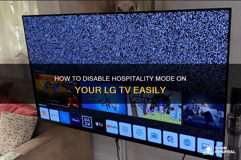 how to turn off hospitality mode on lg tv
